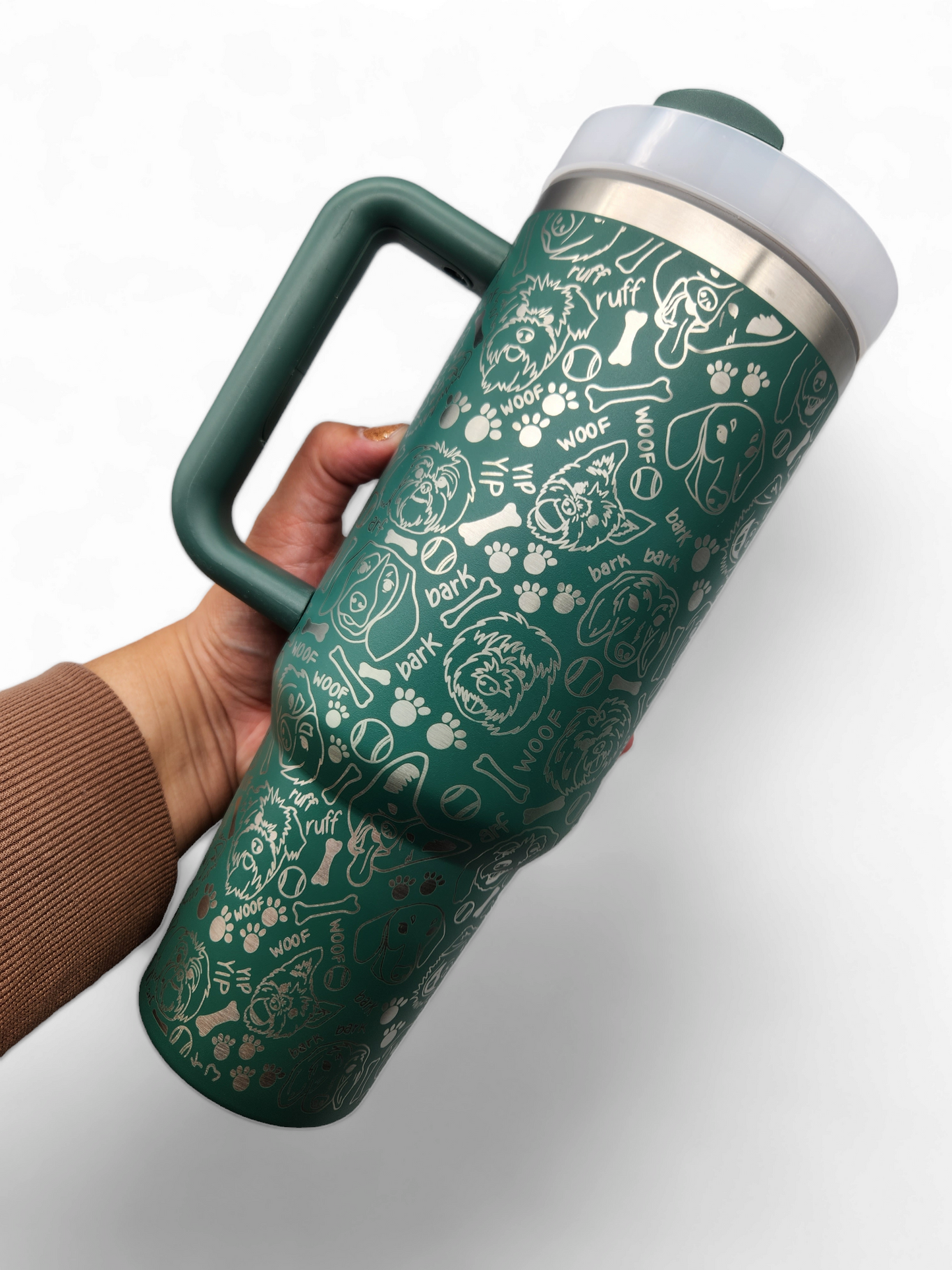 Hunter Green Puppy Love 40oz Tumbler