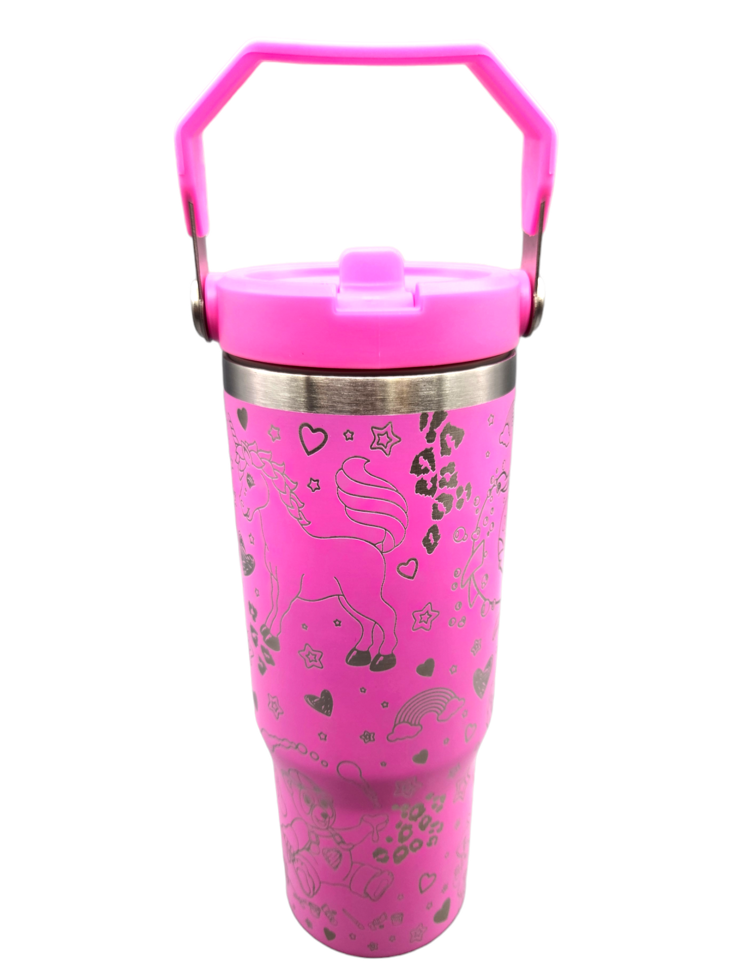 LF Hot Pink 30oz Flip Straw Tumbler