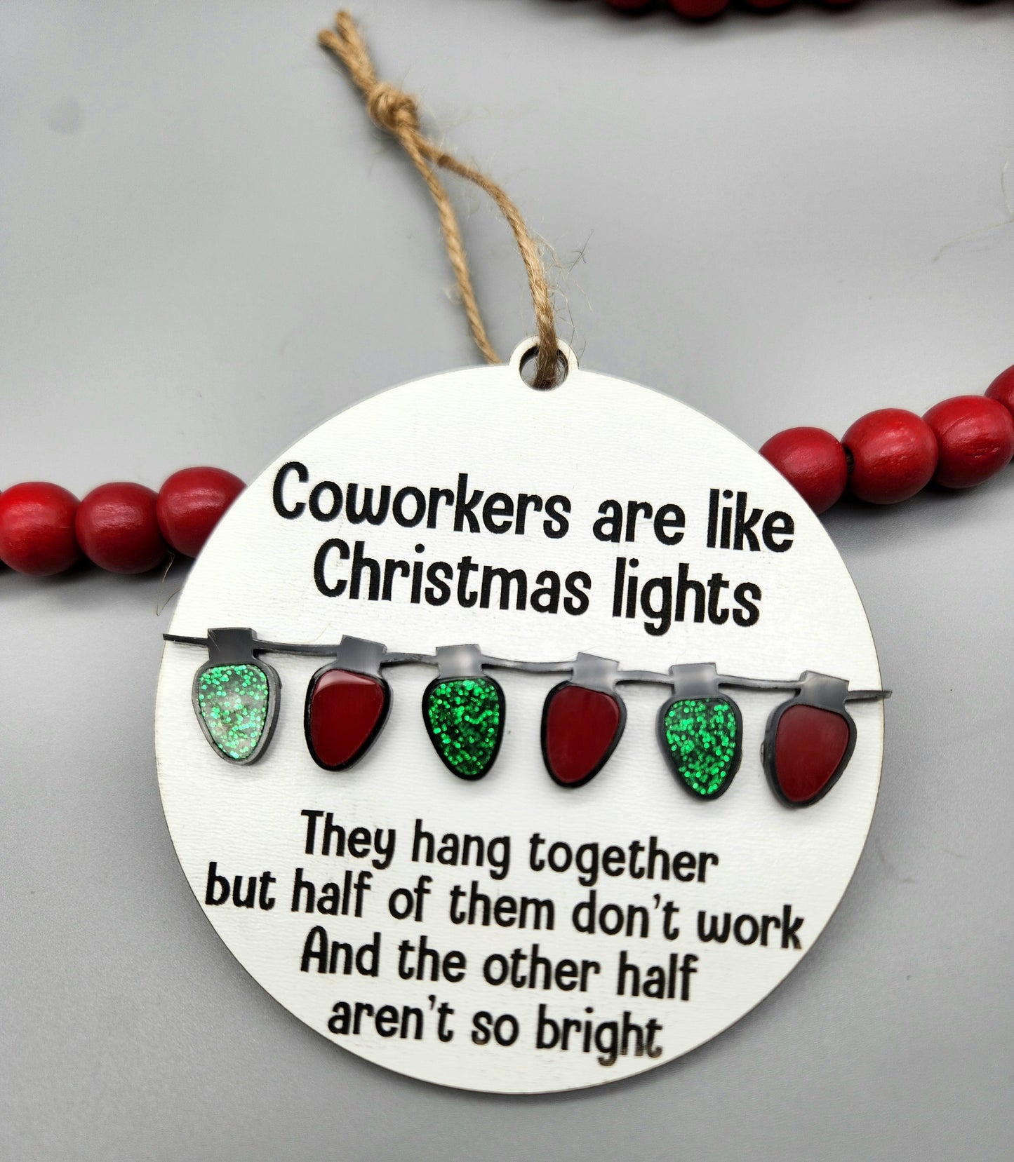 Coworkers Christmas Lights Ornament