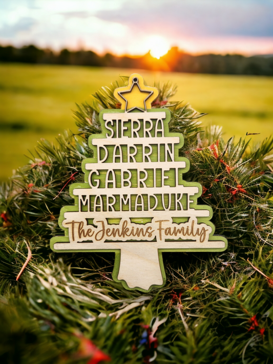 Family Christmas Tree Ornament