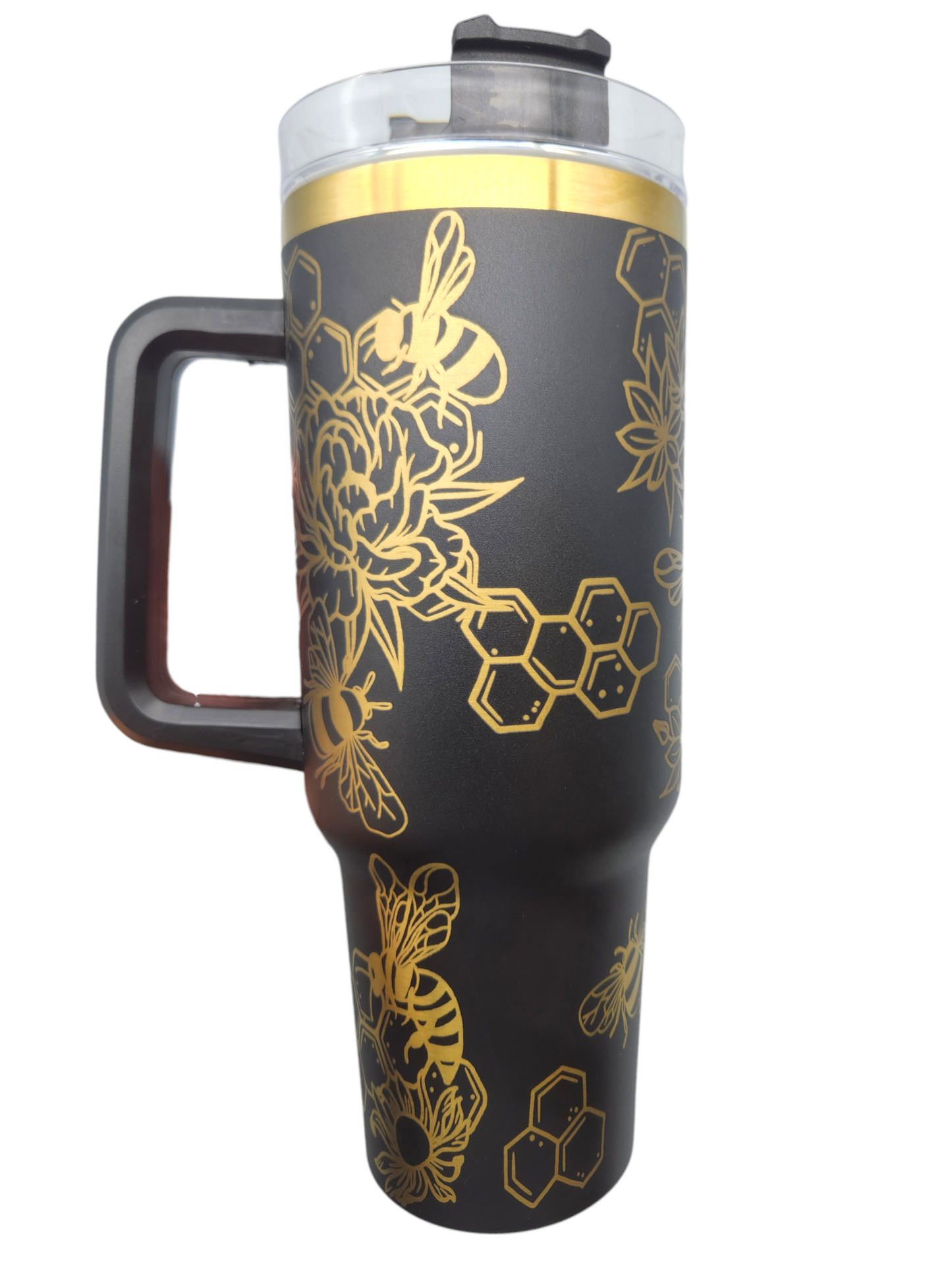 Buzzing Bees Black & Gold 40oz Tumbler