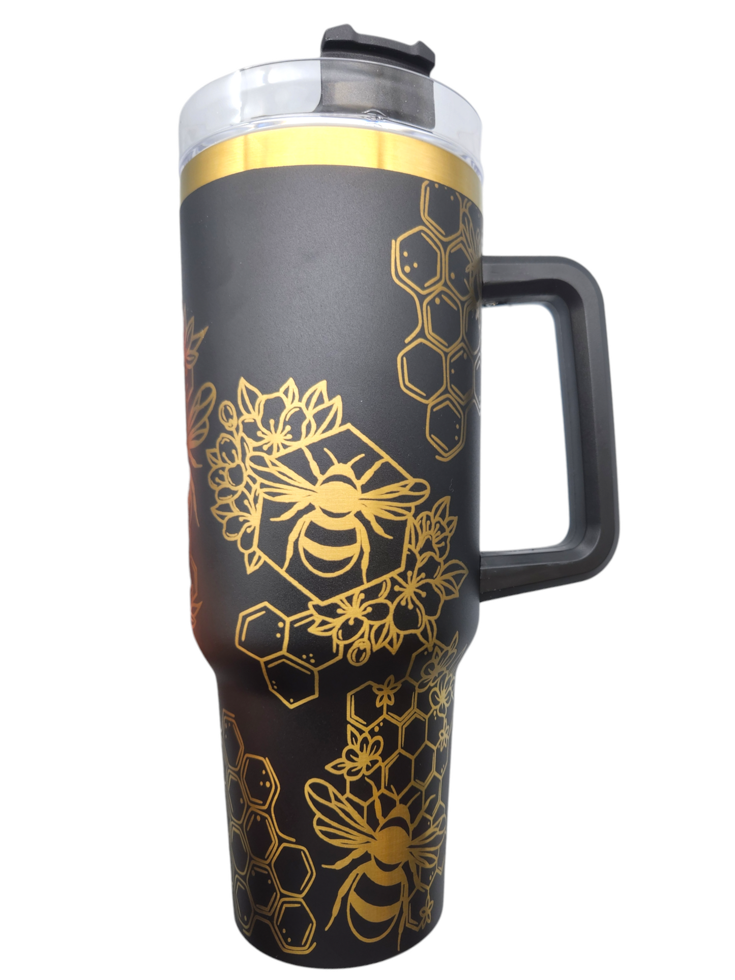 Buzzing Bees Black & Gold 40oz Tumbler