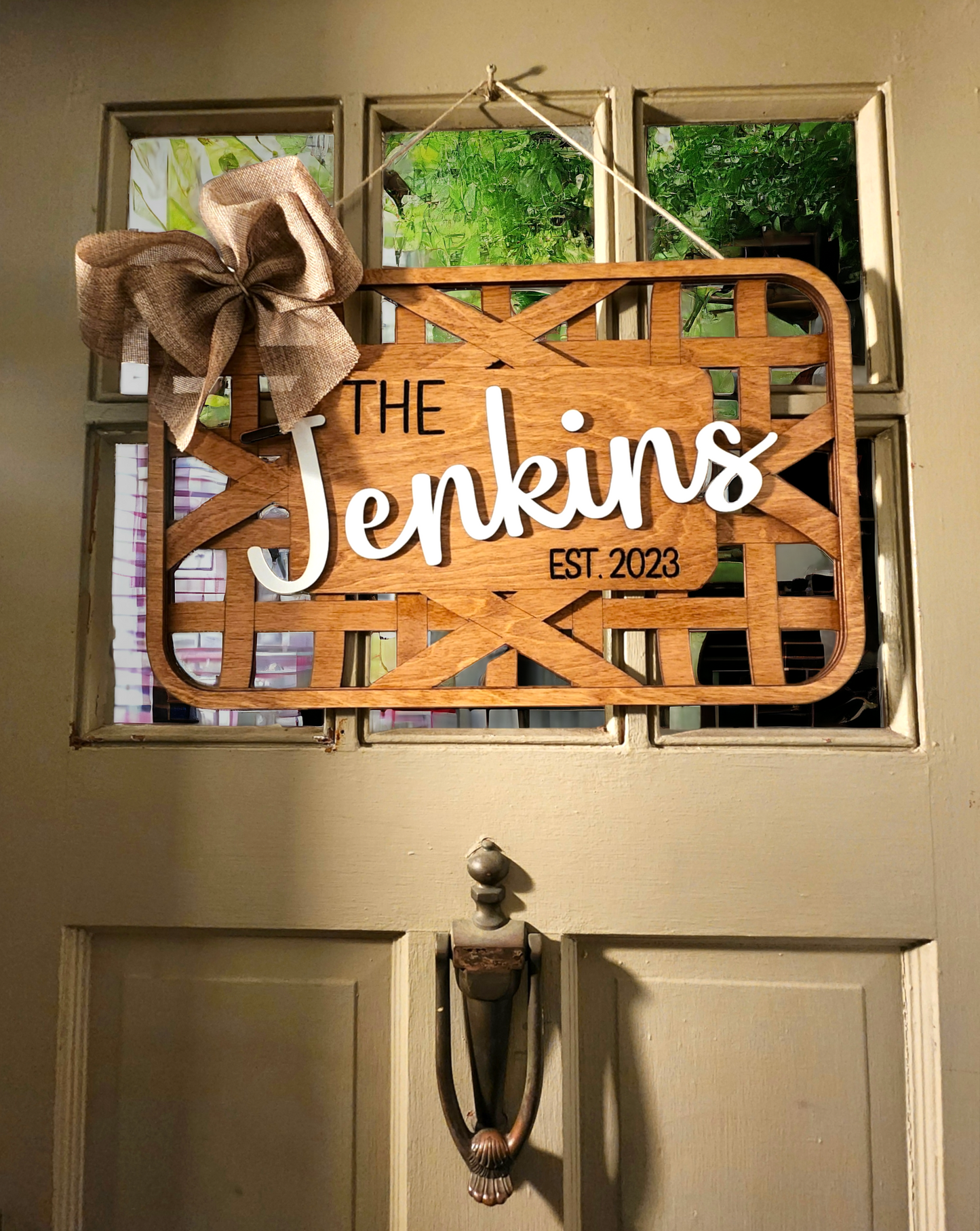 Tobacco Basket Inspired Custom Family Sign