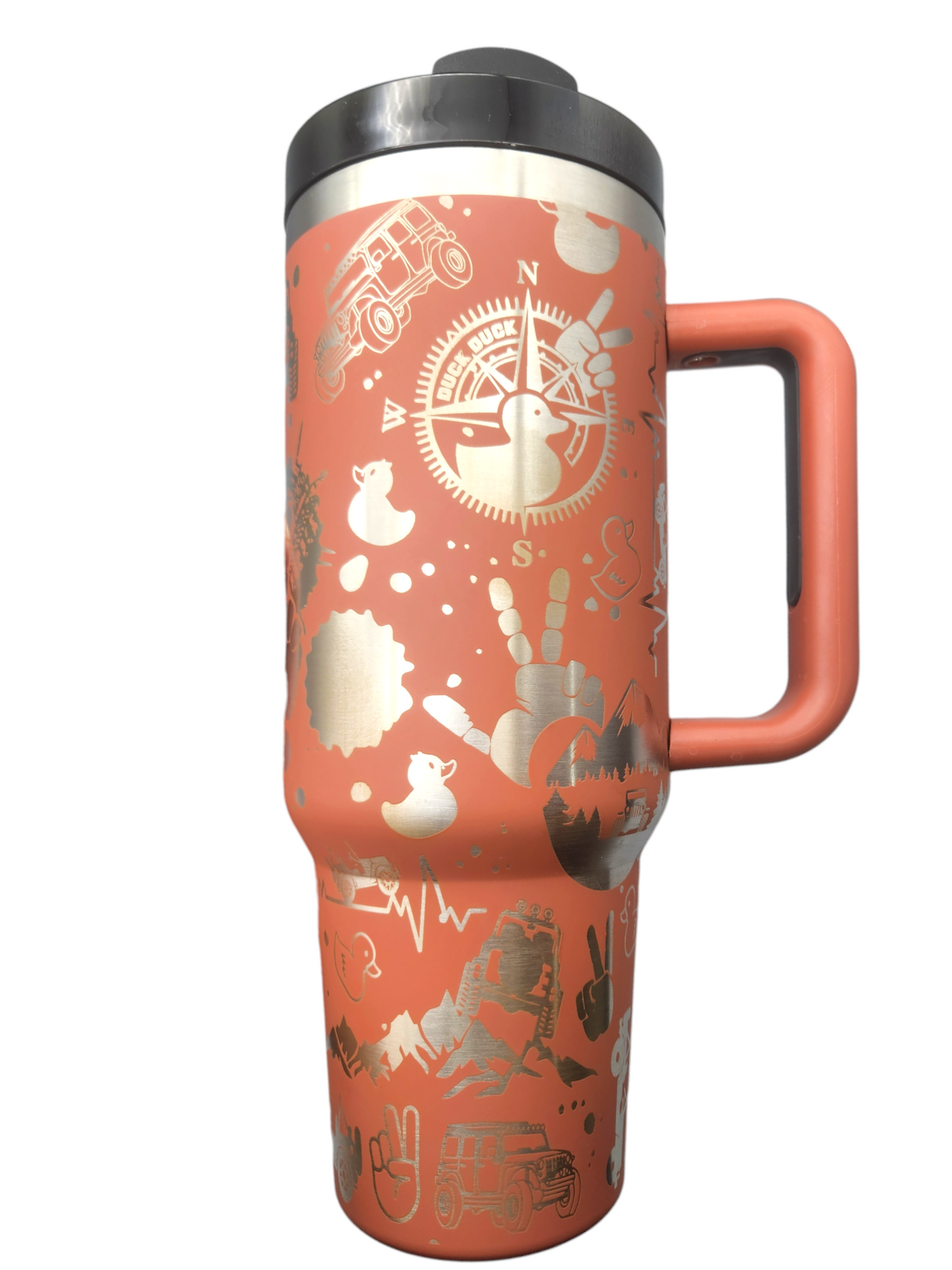 Duck, Duck Jeep 40oz Rust Tumbler