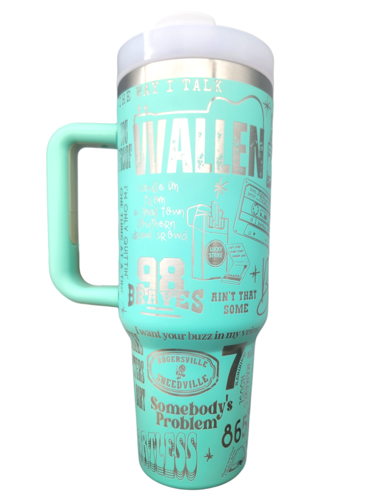 Wallen 40oz Teal Tumbler