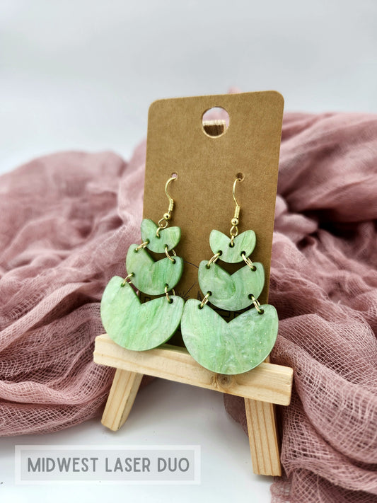 Tiered Jade Drop Earrings